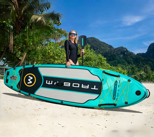 กระดานยืนพายแบบปรับแต่งได้ Sup 10'6''*35'' สีเขียว สำหรับตกปลา แบบเป่าลม ผลิตจากโรงงานโดยตรง พร้อมอุปกรณ์ครบชุด MY - Product Image 1