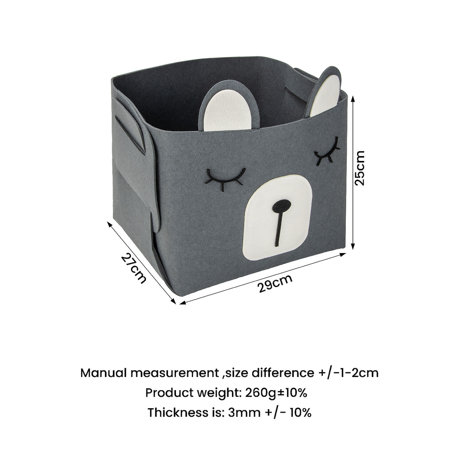 Felt Laundry Basket Storage Bag