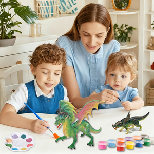 Kit di pittura fai da te con drago e scena di castello 3D |   Set di giocattoli creativi per disegnare fantasie per bambini |   Giocattolo educativo per la pittura a mano - Product Image 2