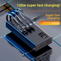 Batterie externe compacte portable en ABS certifiée 3C, 120W, charge bidirectionnelle ultra-rapide, 20 000 mAh, options de personnalisation en gros