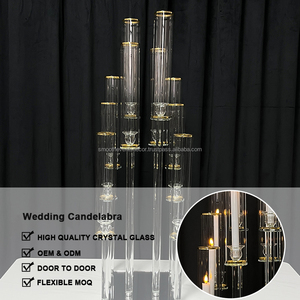 SMOOTH 100cm <b>Tall</b> <b>Table</b> Centerpiece Crystal Candle Holder With 10 Arms For Events Decoration - Product Image 4