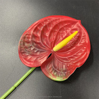 Vente flash : Plantes artificielles décoratives Anthurium au toucher réaliste, Anthurium en PU, fleur unique, Anthuriums.