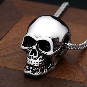 Collier pendentif crâne Yunnique en argent tibétain pour homme, chaîne de fête, bijou de mode, chaîne de pull - Product Image 1