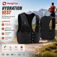 Gilet de course personnalisé avec logo, gourde souple intégrée 10L, ergonomique, pour activités de plein air, cyclisme, trail running, avec poches sécurisées