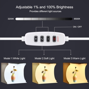 Puruz 30cm porta USB foto illuminazione Studio Kit pieghevole 128 pz perline anello luce pannello 6 colori fondali per fotografia alluminio - Product Image 5
