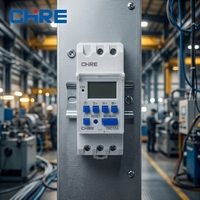 CHRE THC15A Mini 12V DC Digital Portabel Ramah Lingkungan Bahan PC Pengontrol Bel Dering Timer Detik Sakelar Harian Dapat Diprogram 16A