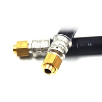Conjunto de Manguera de Freno de Aire con Extremo Giratorio Único (EPDM, Aprobado por DOT, Estándar SAE J1402, Conexiones Fijas de 3/8" y Giratorias de 3/8", Corte de 1/2")