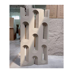 Azulejos de una sola pared 3D blancos modernos Panel hueco de PU duradero Diseño de interiores de hotel Partición de pared de <span class=keywords><strong>piedra</strong></span> artificial duradera - Product Image 4