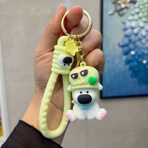 Cute 3D PVC Cartoon Dog Keychain Customizable Fashion <b>Bag</b> Charm Student Schoolbag Durable Waterproof Lightweight Car <b>Key</b> <b>Ring</b> - Product Image 4
