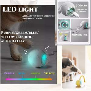 2025 sıcak yeni kuş ses hareket aktive kedi oyuncaklar elektrikli akıllı kendini haddeleme kedi topu otomatik hareketli interaktif kedi oyuncaklar top - Product Image 5