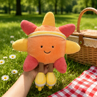 Peluche douce et amusante Sunshine, personnage de dessin animé, avec bandeau et patins à roulettes, cadeau d'été pour fête