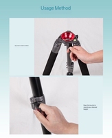 Nouveau trépied robuste en alliage d'aluminium et fibre de carbone de 170 cm pour la photographie et la vidéographie professionnelles, la chasse en extérieur et les appareils photo reflex.