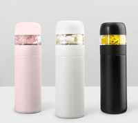 Gourde isotherme de 320 ml en acier inoxydable 316 de qualité médicale avec infuseur à thé, personnalisable par gravure, pour commande en gros, modèle exécutif premium