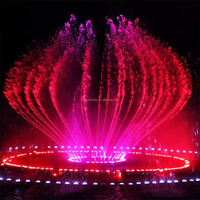Grande Fontaine Dansante pour Bassin avec Jets Arc Nuit à LED RGB Contrôlés par Programme, Spectacle de Jets Super Haute Puissance pour Projet de Place Publique