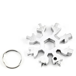 Outil multifonction ANTUKE Snowflake 18 en 1, en alliage d'aluminium, porte-clés portable, jeu de clés hexagonales - Product Image 4