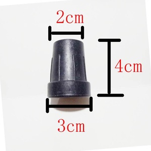 Couvre-pieds pour bâtons de marche, protections antidérapantes en caoutchouc de 19mm pour bâtons de randonnée pour personnes âgées - Product Image 3