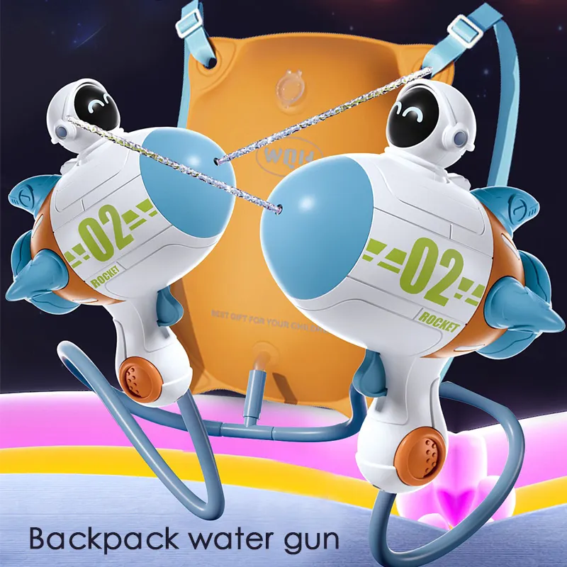 Jinying yeni elektrikli çift su tabancası USB spaceman sırt çantası su tabancası oyuncaklar yaz su oyuncak çocuklar için