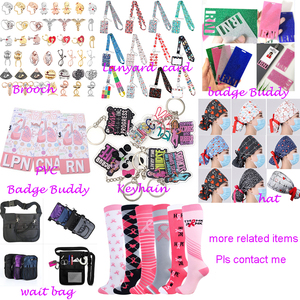 Porta credenciales de plástico al por mayor con purpurina acrílica para NICU, OT, MA, RN, CNA, LPN, ICU, accesorios de enfermería, regalos para uniformes de trabajadores, soporte para credenciales - Product Image 6