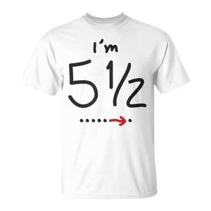 T-shirt promotionnel pour enfants : Anniversaire 6 mois, 12 mois, 5 ans - Product Image 1