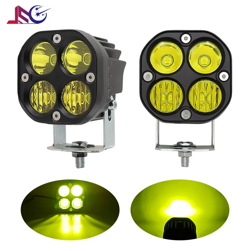 12v 24v Auto Lighting Systems Lens Led Headlight 3inch 40w Working Lights Yellow IP67 AUTO LAMP Aluminum Housing ALL CARS 6000K