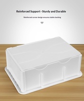 Boîte de rangement empilable en plastique PP portable et polyvalente, boîte de fermentation pour pâte à pizza, récipient de stockage pour pâte à pizza avec couvercle
