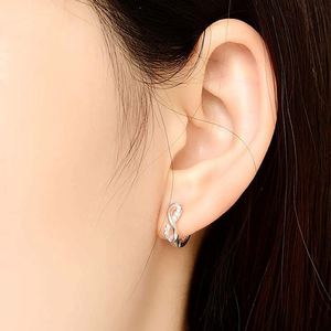 Ensemble de bijoux pour femmes Forever Love Infinite Love, collier, boucles d'oreilles et bague en argent 925 plaqué rhodium, pour mariage, fiançailles et fêtes - Product Image 6