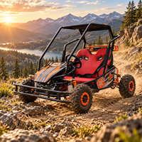 Kart tout-terrain à transmission par chaîne avec frein à disque hydraulique robuste et double suspension pour l'aventure en plein air - Vente flash