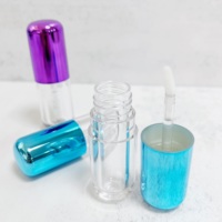 Rouge à lèvres brillant à lèvres fabricant de tubes emballage cosmétique tube de brillant à lèvres rond personnalisé avec baguette Petg