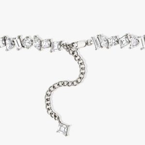 สร้อยคอทองคำ 14K ชุบโรเดียม ประดับเพชรทรงบริลเลียนต์ 59 เม็ด เพาะเลี้ยงในห้องปฏิบัติการ ได้รับการรับรองจาก IGI สำหรับผู้หญิง - Product Image 6