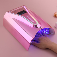 Lampe à Ongles Simei Puissante Pro Cure 128 Watts, Kit Complet Sun Nail avec Lampe UV et Ponceuse Électrique 45000 Tr/Min
