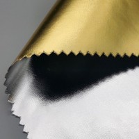 Tissu réflecteur réversible en taffetas de polyester imprimé feuille d'or et d'argent pour studio photo