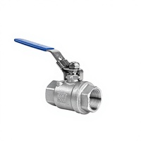 Vanne à boisseau sphérique Jiayi en acier inoxydable 304, 3/4 pouce, épaissie, deux pièces, filetage interne, traversée droite, OEM, garantie 1 an
