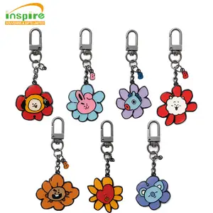 2D Bulk Cheap Custom Logo Personalized Cartoon Enamel Key Chain Promotional Luxury Anime Cute Metal Keychain