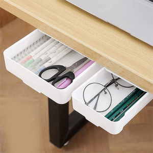 Caja Organizadora Autoadhesiva para Cajón de Mesa, Bandeja para Lápices, Soporte Oculto Debajo del Escritorio, Caja de Almacenamiento Autoadhesiva Debajo del Cajón - Product Image 3