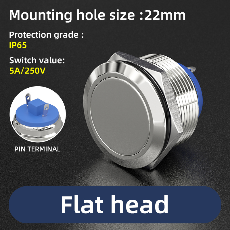 Terminal de pines de cabeza plana de 22 mm 5A/250 V