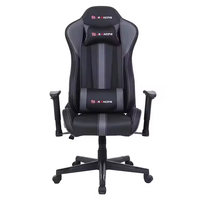 Chaise de jeu en cuir PU au design moderne, chaise de bureau ergonomique, confort élevé, base à cinq étoiles, pivotante et réglable pour usage au bureau