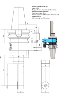 Cabezal Angular de Fresado Lateral para Centro de Mecanizado, Cabezal de Fresado de Ángulo Recto de 90 Grados, Cabezal Angular Alargado para Procesamiento de Cavidades - Product Image 1