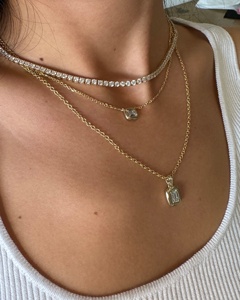 2025 nouvelle tendance 925 argent Sterling 14K 18K plaqué or/Vermeil belle <span class=keywords><strong>Luna</strong></span> collier femmes <span class=keywords><strong>bijoux</strong></span> de mode - Product Image 3