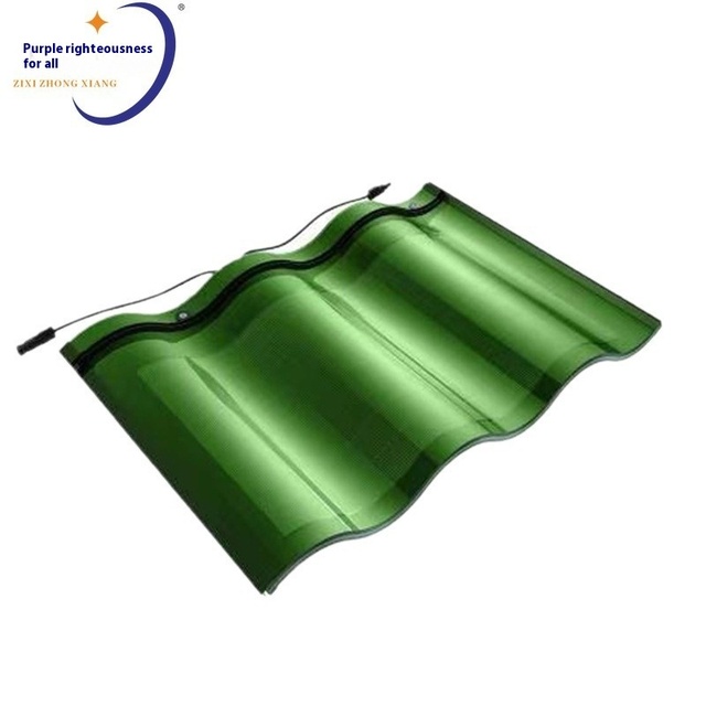 High Quality Zixi Thin-Film Triple-Curved 18% Efficiency 144-Cell Photovoltaic Panel Glass Roof Tiles BIPV Integrated Building