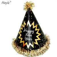 Nouvel An 2024 Eve Party Supplies Décoration Midnight Party Kit de fête du Nouvel An 4 Invités Célébration Cône Chapeau Bandeau SD271