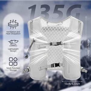 Gilet de course réfléchissant léger pour homme et femme avec pochette d'eau et support téléphone pour le jogging en extérieur - Product Image 4