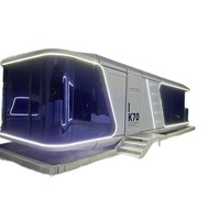 Remorque de luxe, cabine en forme de U, capsule spatiale mobile, maison de camping en plein air, hébergement, maison mobile, salon multifonctionnel