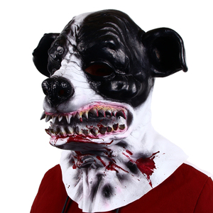 Maschera in Lattice a Forma di Cane Zombie Sanguinoso con Collo, Divertente e Stravagante, per Halloween, Cosplay, Costume da Casa Stregata, Accessorio per Feste - Product Image 3