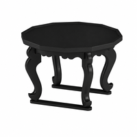 Table d'appoint octogonale en bois, style minimaliste, avec pieds courbés sculptés, meuble d'appoint pour salon et chambre, décoration intérieure Guangdong