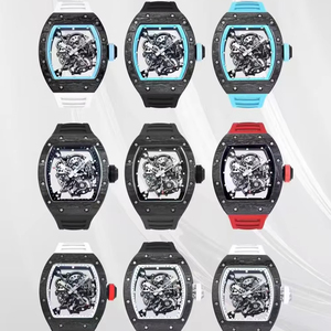 NEW Factory Upgrade the Integrated Movement RM055 Carbon Fiber case Shell 13.5mm Rubber Strap Men's Automatic <strong>Mechanical</strong> <strong>Watch</strong> - Product Image 1