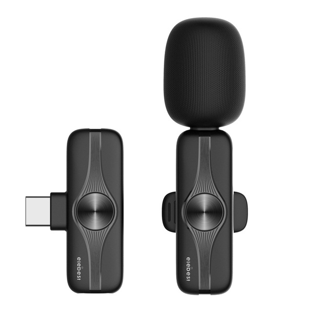 New 2.4G Mini Wireless Lavalier Microphone for iPhone Android with Noise Cancellation Lapel Mic YouTube Vlog Audio Recording