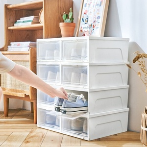 Qingye Zhimu Modern Style PP Plastic Flip-Type <strong>Shoe</strong> Cabinet Storage Box Space-Saving Transparent <strong>Shoe</strong> <strong>Rack</strong> for Large <strong>Small</strong> Sizes - Product Image 4