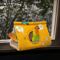 JOYSING Nid d'oiseau de luxe écologique en tissu épaissi pour l'automne et l'hiver, maison pour perroquet, cage à oiseaux, hamac, endroit de sommeil triangulaire
