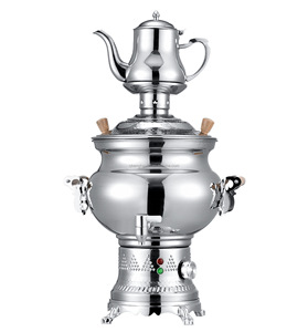 <span class=keywords><strong>Samovar</strong></span> <span class=keywords><strong>Elettrico</strong></span> Tradizionale da 8L in Acciaio Inox con Protezione Contro il Bollimento a Secco, Argento - Product Image 3