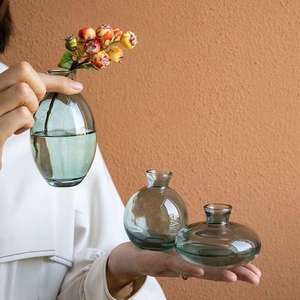 Mini Petit <span class=keywords><strong>Vase</strong></span> Nordique Chambre Balcon Arrangement Floral <span class=keywords><strong>Aquatique</strong></span> Modèle Décoration de Table Ensemble de Vases Bourgeon en Verre pour Décoration Intérieure - Product Image 1
